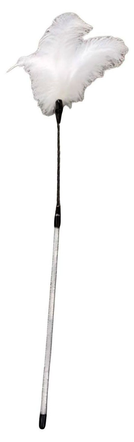 Игрушка для кошек АШАН Красная птица Дразнилка с пером, 48 см