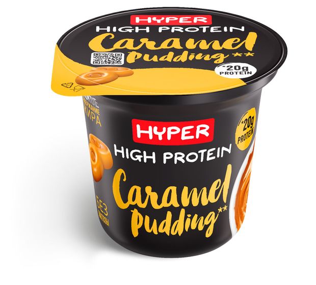 Пудинг протеиновый Hyper High Protein Карамель 15 БЗМЖ охлажденный 200 г 145₽
