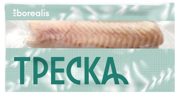 Треска замороженная Borealis филе спинка без костей, 350 г