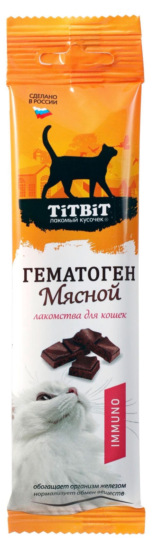 Лакомство для кошек TiTBiT Гематоген мясной immuno, 30 г