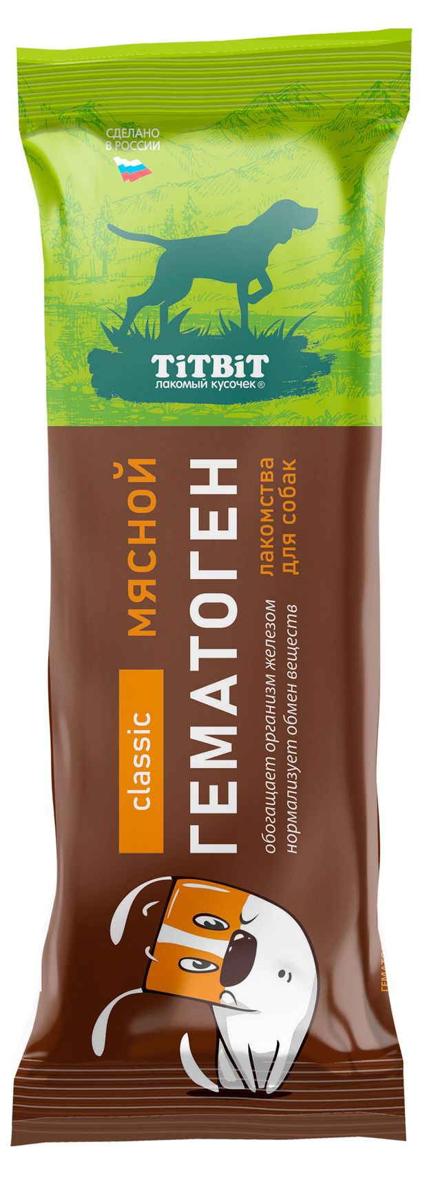 Лакомство для собак TiTBiT Гематоген мясной, 50 г