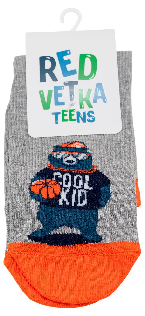 Носки детские Красная Ветка Медведь серые, р. 18-20