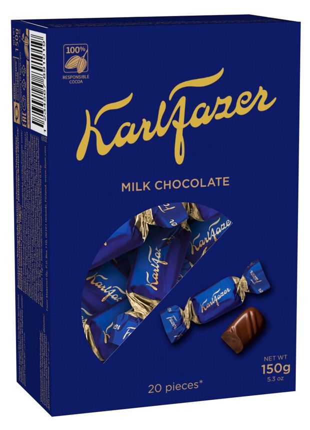 Конфеты Karl Fazer Milk Chocolate с молочным шоколадом, 150 г
