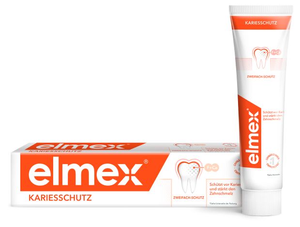 Зубная паста Elmex Kariesschutz защита от кариеса 75 мл 390₽