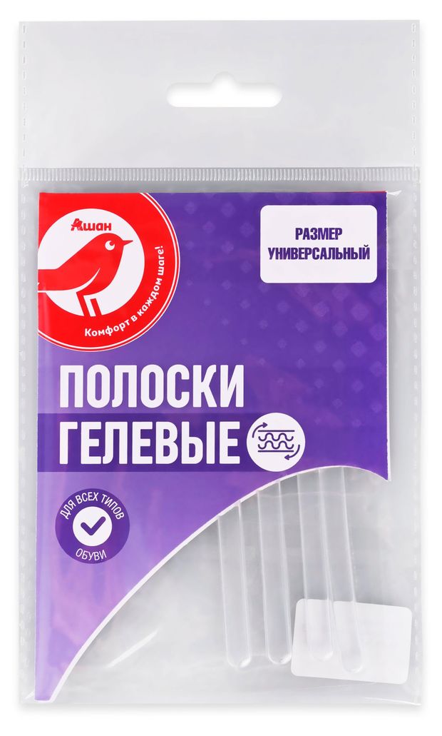 Полоски гелевые АШАН Красная птица, 4 шт