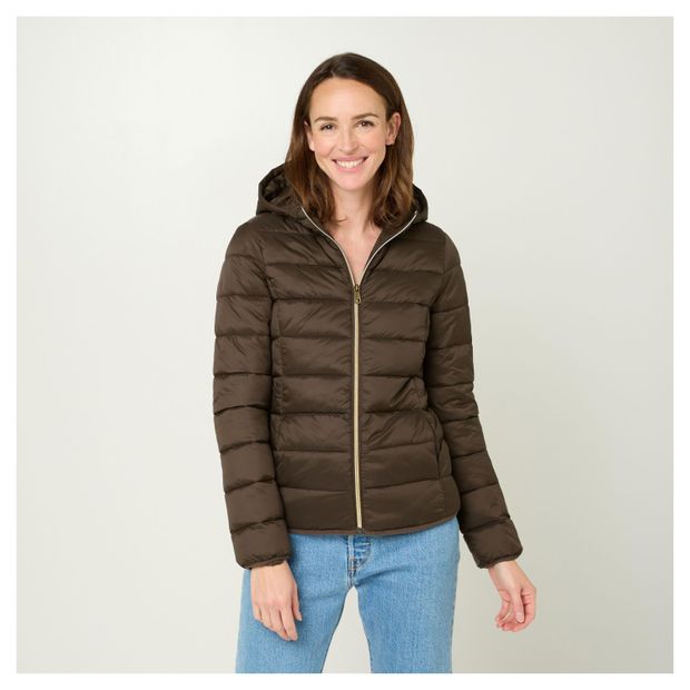 Куртка женская InExtenso с капюшоном коричневая