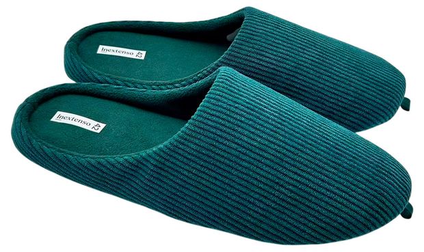 Тапочки мужские InExtenso закрытый нос зеленые