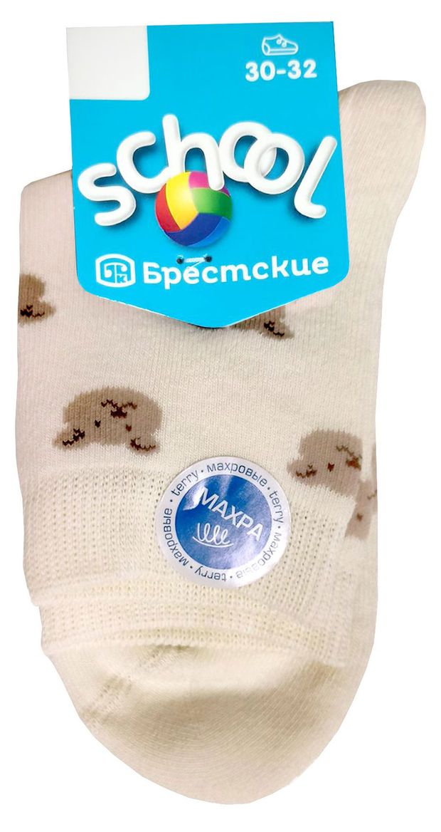 Носки детские Брестские зимние шоколадно-белые, р. 19-20