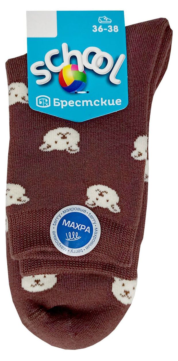 Носки детские Брестские зимние коричневые, р. 23-24