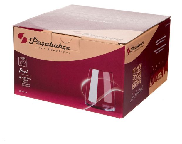 Набор стаканов Pasabahce Пино 495 мл, 4 шт