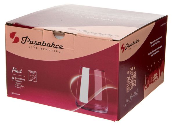 Набор стаканов Pasabahce Пино 390 мл, 4 шт