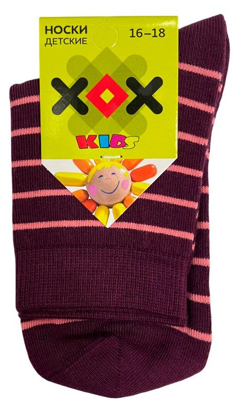 Носки детские ХОХ Kids бордовые, размер 16-18