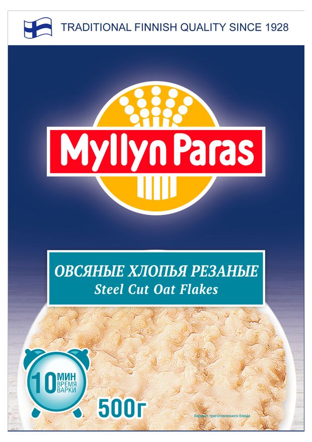 Хлопья овсяные Myllyn Paras резаные, 500 г