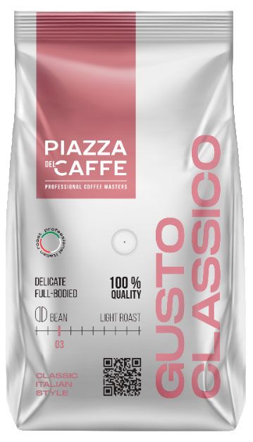 Кофе в зернах Plazza Del Caffe Gusto Classico, 900 г
