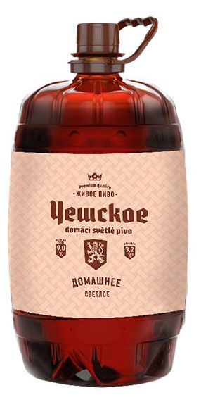 Пиво Чешское Домашнее светлое фильтрованное, 1,5 л
