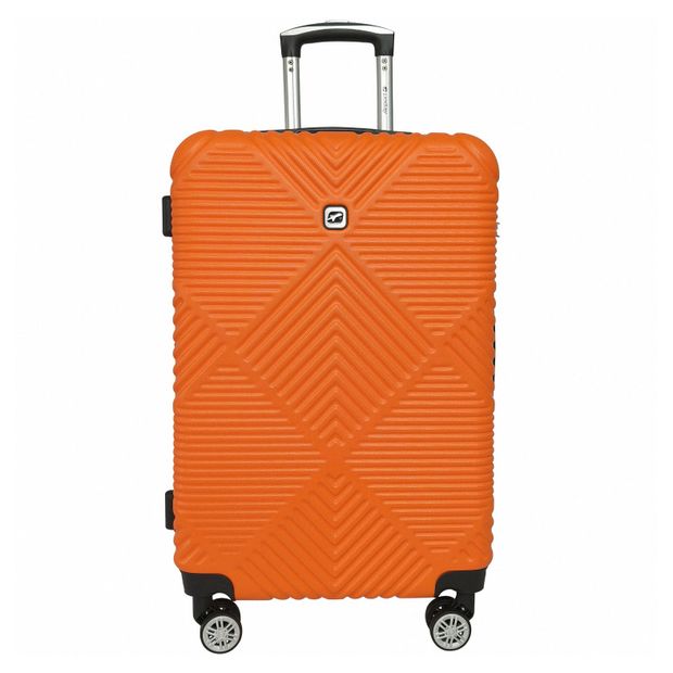 Чемодан жесткий Airport оранжевый 8 колес 44х27х65 см размер М 8225₽