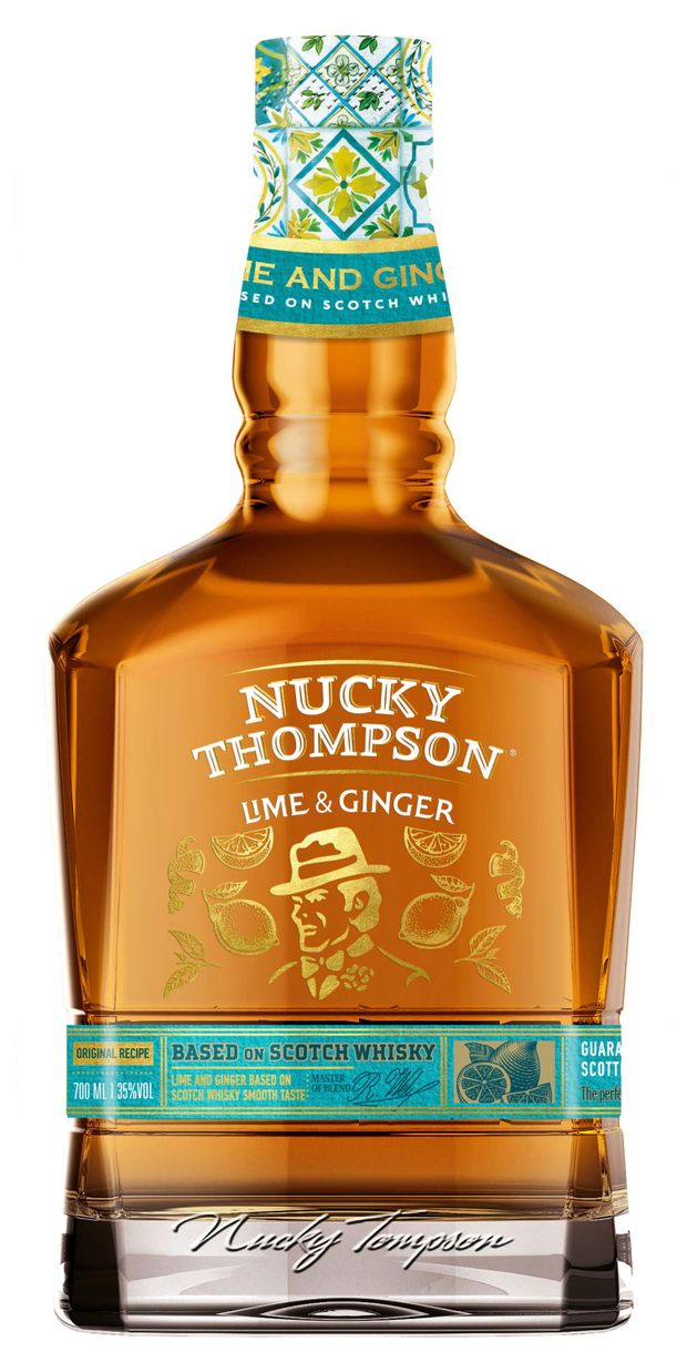 Настойка полусладкая Nucky Thompson Лайм Имбирь Россия, 0,7 л