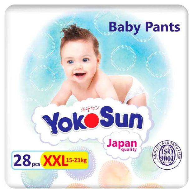 Трусики-подгузники YokoSun XXL (15-23 кг), 28 шт
