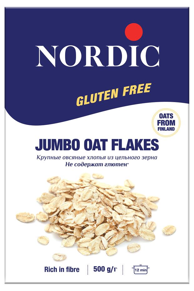 Хлопья овсяные Nordic крупные, 500 г
