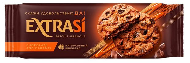 Печенте сдобное ExtraSi Гранола с шоколадом и карамелью, 150 г