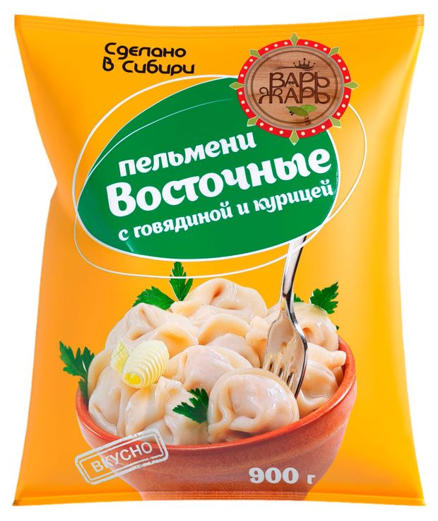 Пельмени ЛюбоЛепино Восточные с говядиной и курицей, 900 г