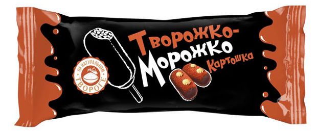 Десерт Лева из Могилева Творожко-Морожко Картошка с печеньем 12% Беларусь, 80 г