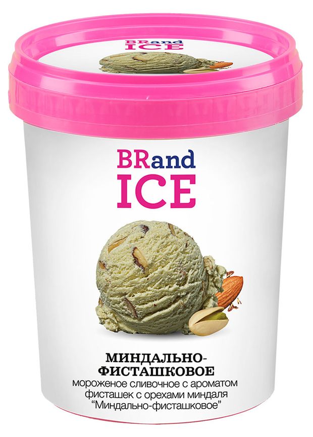 Мороженое сливочное BRandICE миндально-фисташковое БЗМЖ, 1 л