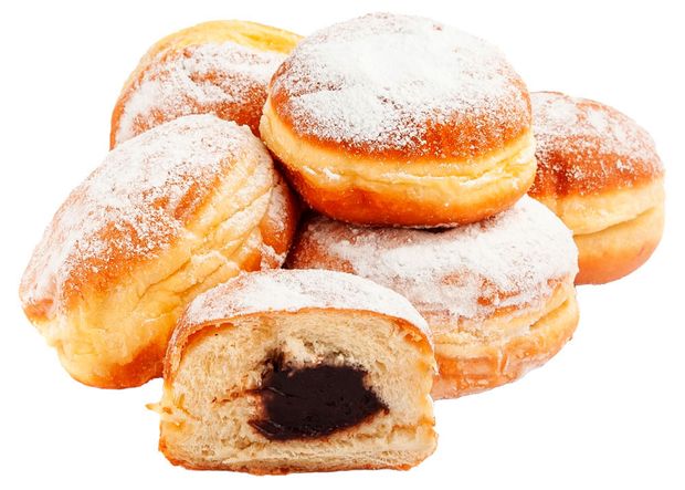 Пончик АШАН с шоколадной начинкой, 6x70 г