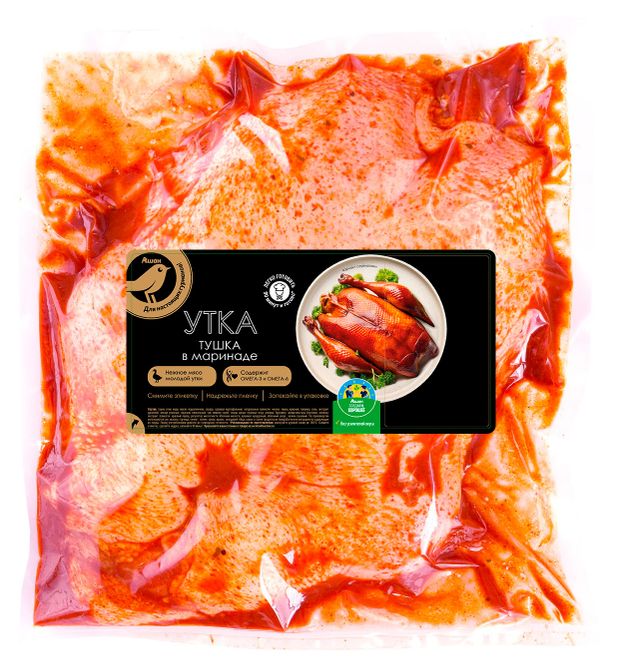 Утка в маринаде АШАН Золотая птица охлажденная 22 кг 300₽