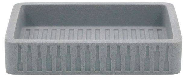 Мыльница Actuel полирезиновая серая, 12,7x9,6x2,4 см