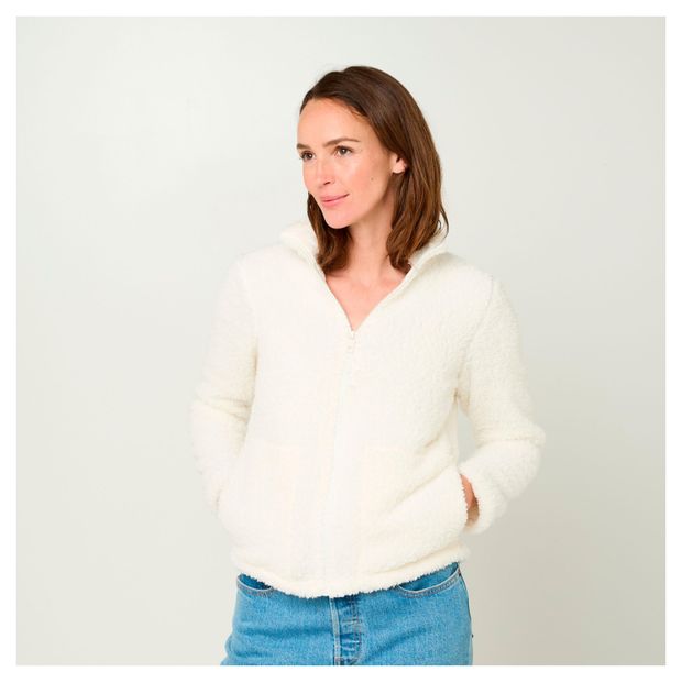 Толстовка флисовая женская InExtenso белая