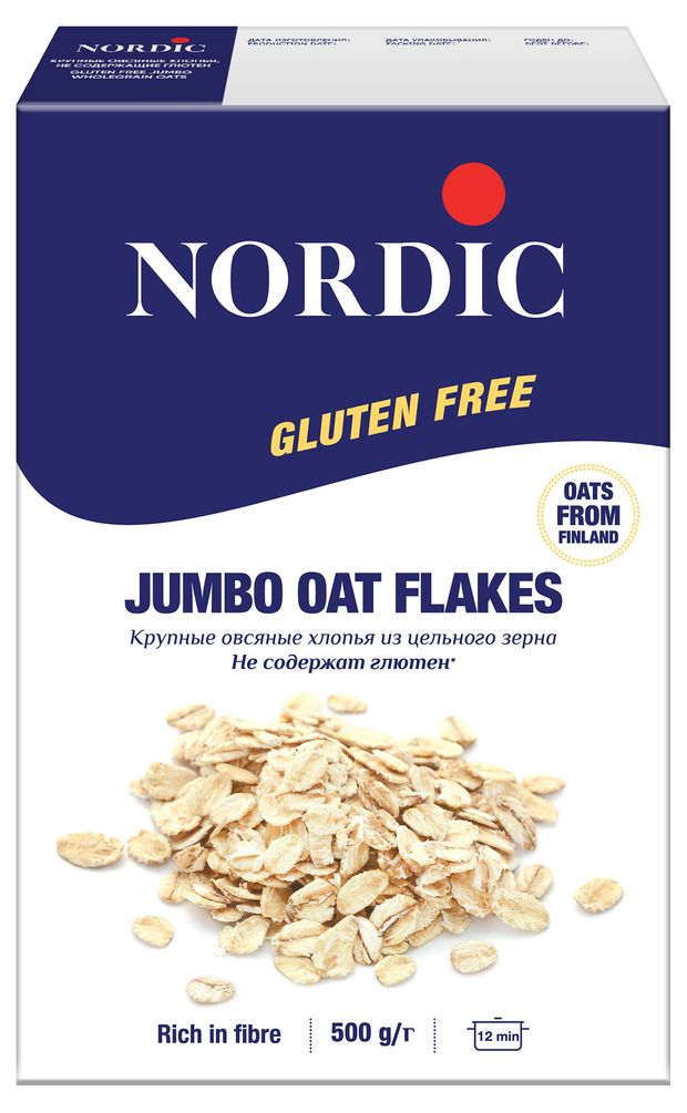 Хлопья овсяные Nordic крупные, 500 г