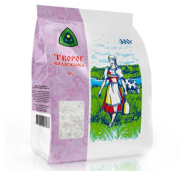 Творог Вологжанка 5 БЗМЖ 300 г 110₽