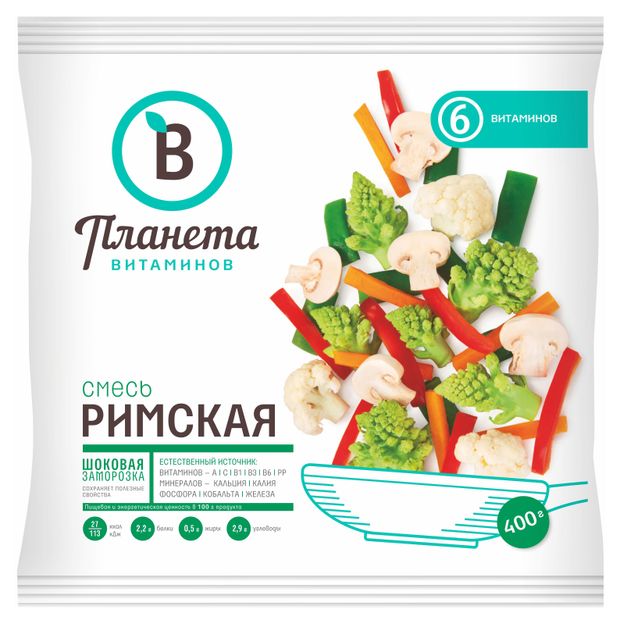 Овощная смесь Планета Витаминов Римская замороженная, 400 г