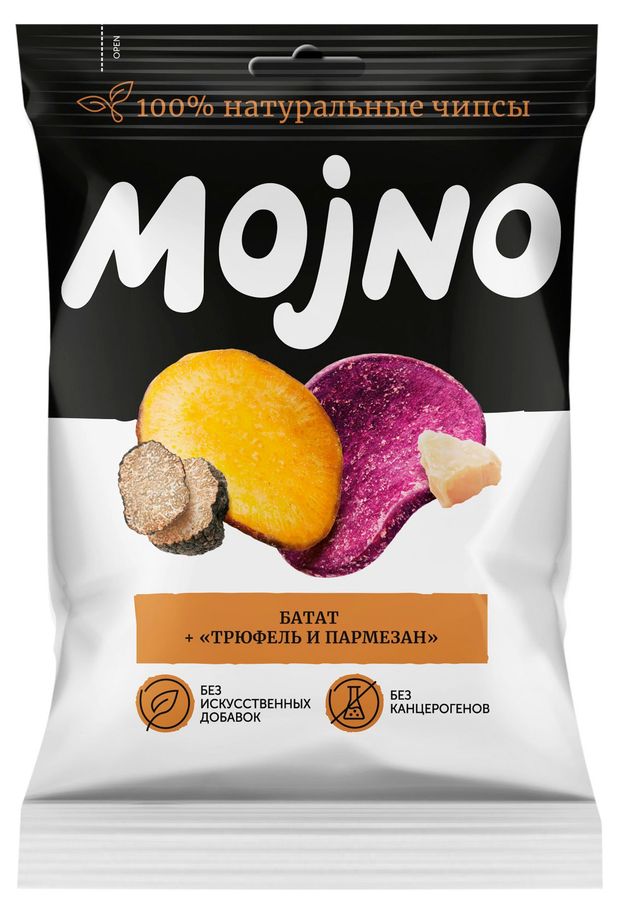 Чипсы натуральные Mojno из батата трюфель пармезан 75 г 300₽