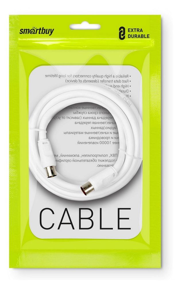 Кабель антенный SmartBuy M-F K-TV233-60 3 м 300₽