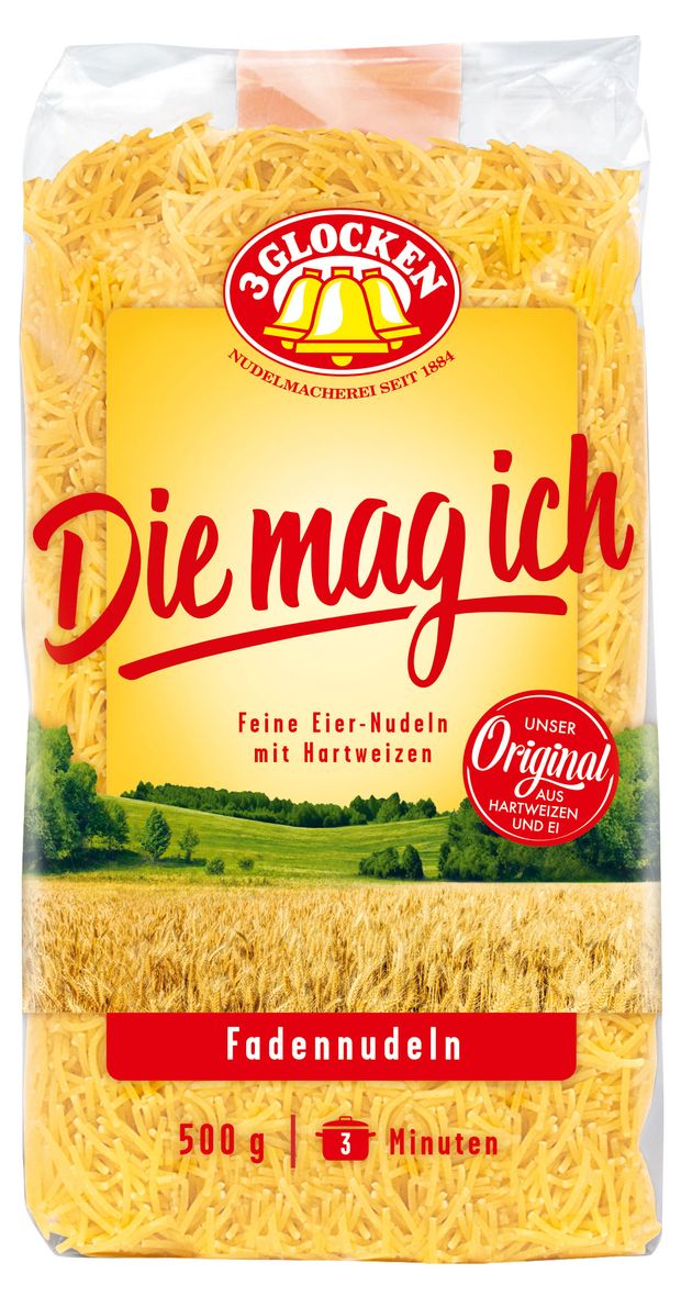 Макаронные изделия 3 Glocken Fadennudeln мелкая вермишель, 500 г