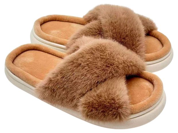 Тапочки женские InExtenso коричневые, 36/37-40/41