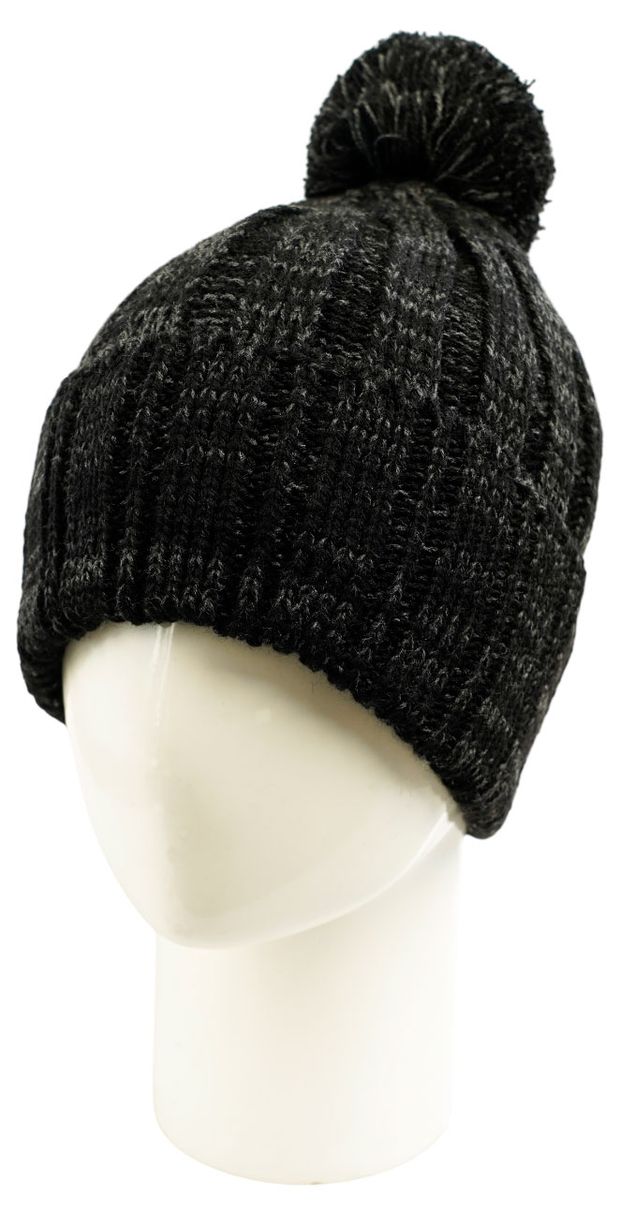 Шапка мужская Fishka черная, р. 56-58