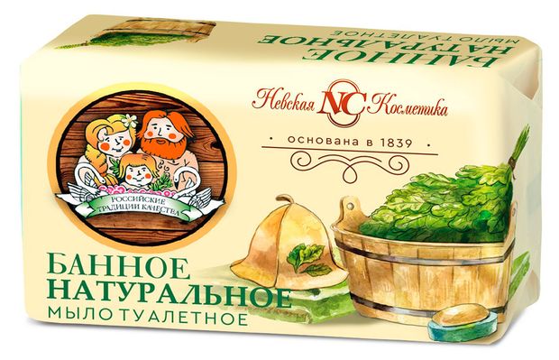 Мыло туалетное Невская косметика Банное, 180 г