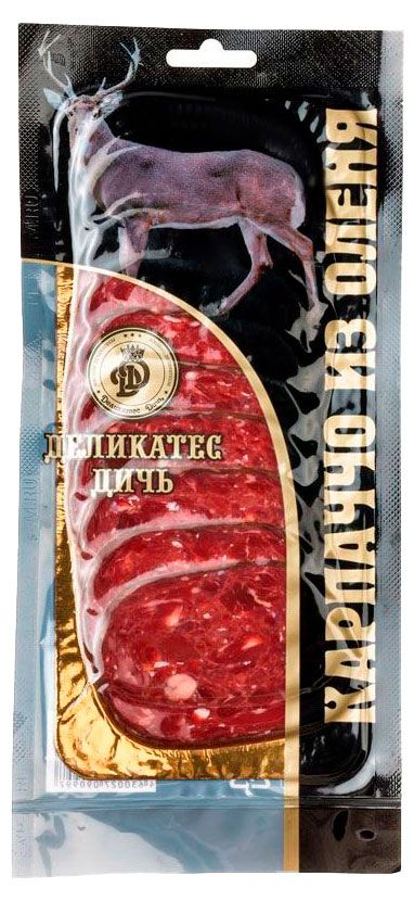 Карпаччо из оленя сырокопченое Деликатес Дичь нарезка 100 г 920₽