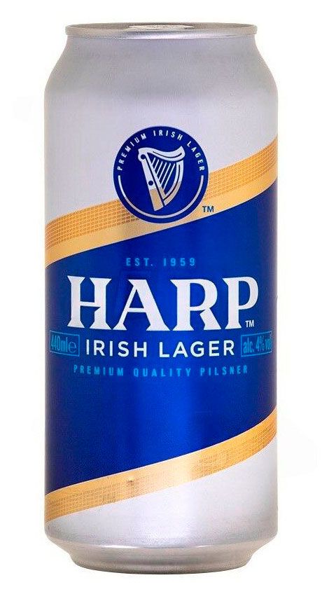 Алкоголь (самовывоз) Пиво Harp Lager светлое фильтрованное, 440 мл