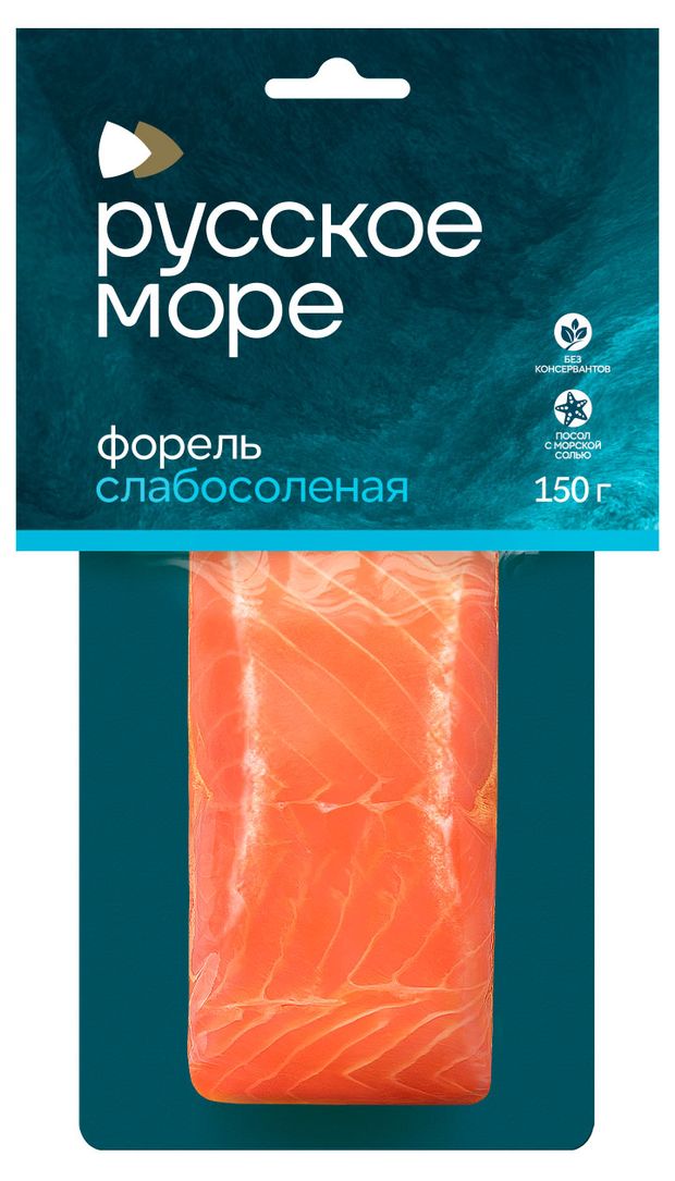 Форель слабосоленая Русское море филе-кусок 150 г 450₽