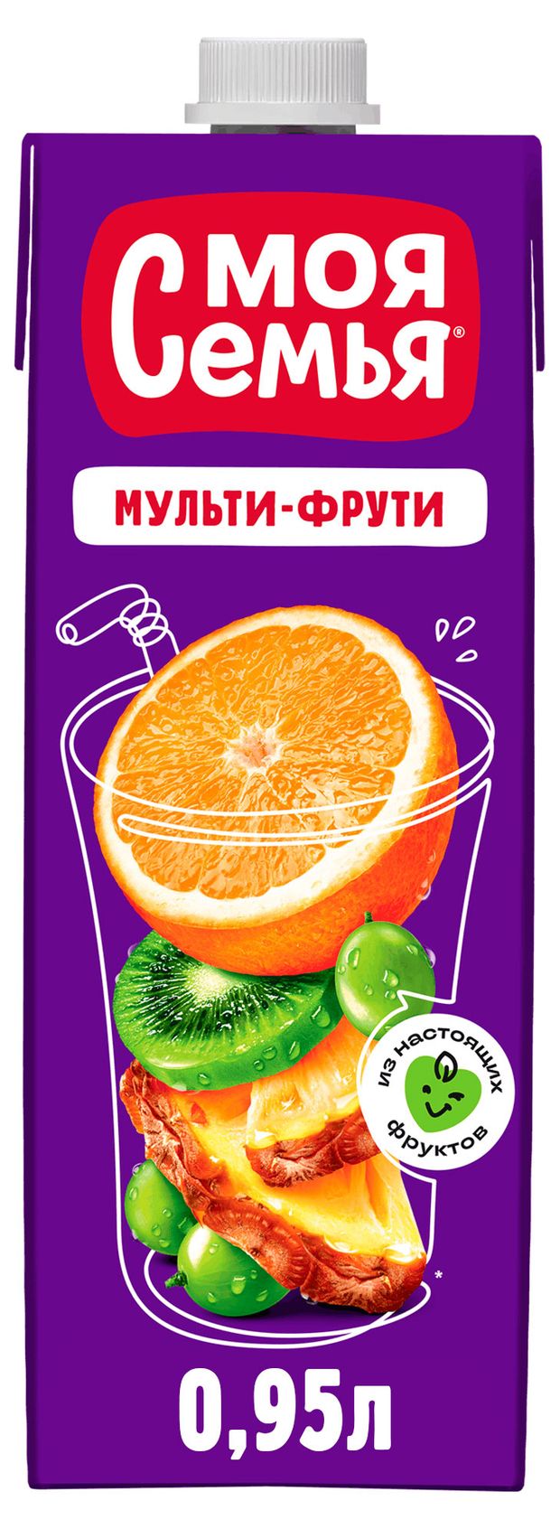 Напиток сокосодержащий Моя семья Мульти-фрутти, 950 мл