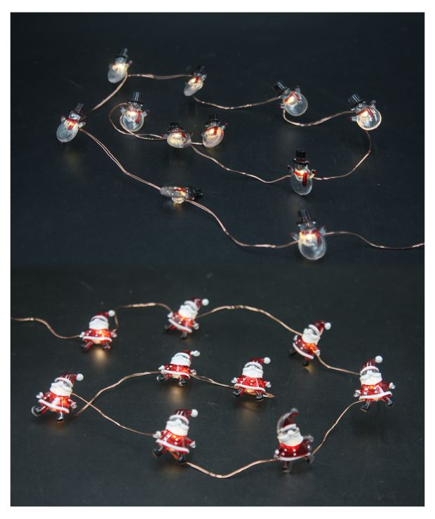 Гирлянда электрическая Actuel 20 LED с фигурками теплый белый 2,2 м, 1 шт в ассортименте