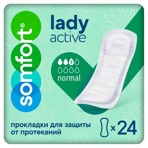 Прокладки урологические Somfort Lady Active Normal, 24 шт