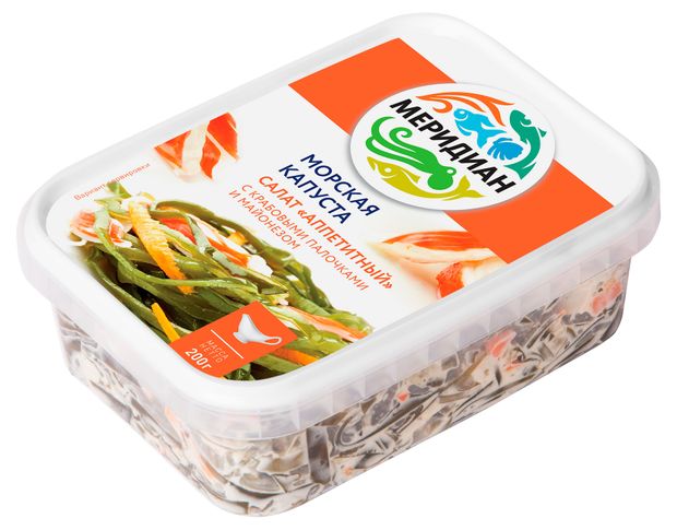 Салат из морской капусты Меридиан Аппетитный, 200 г