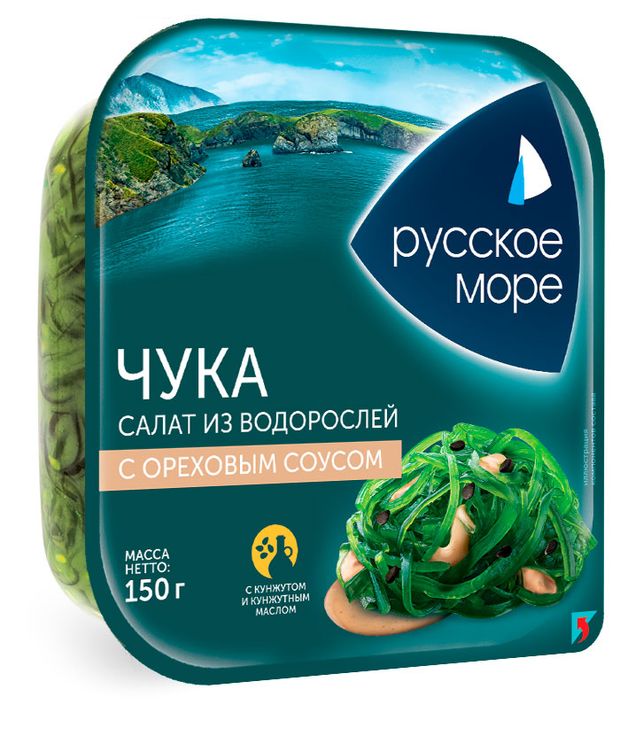 Салат из водорослей Чука Русское море с ореховым соусом 150 г 130₽