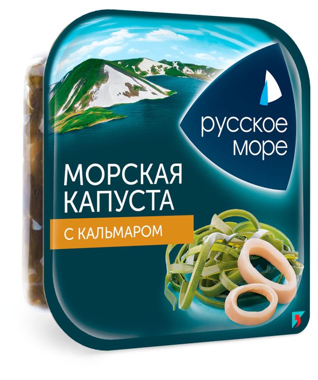 Морская капуста Русское море с кальмаром 200 г 91₽