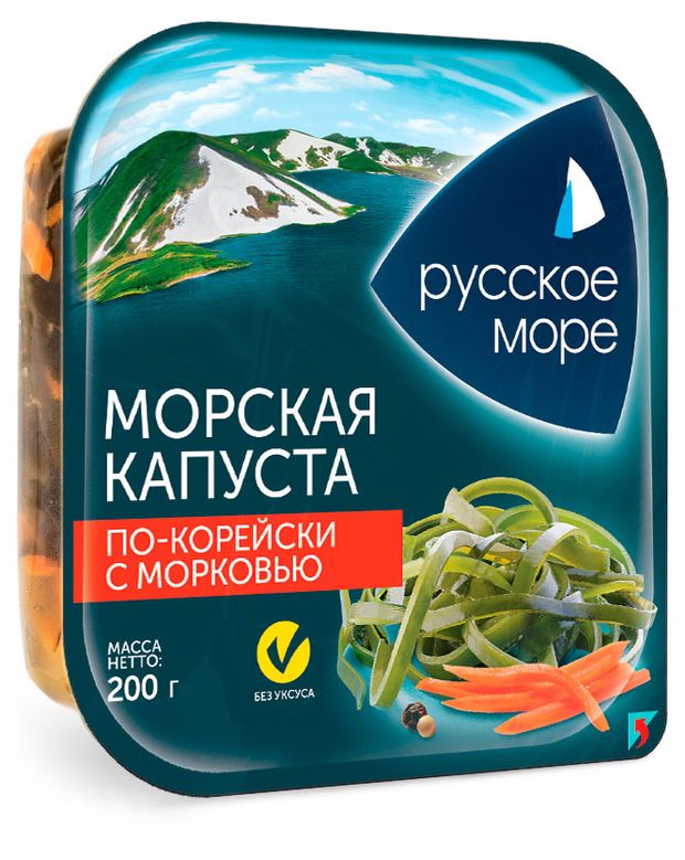 Морская капуста Русское море по-корейски с морковью 200 г 74₽